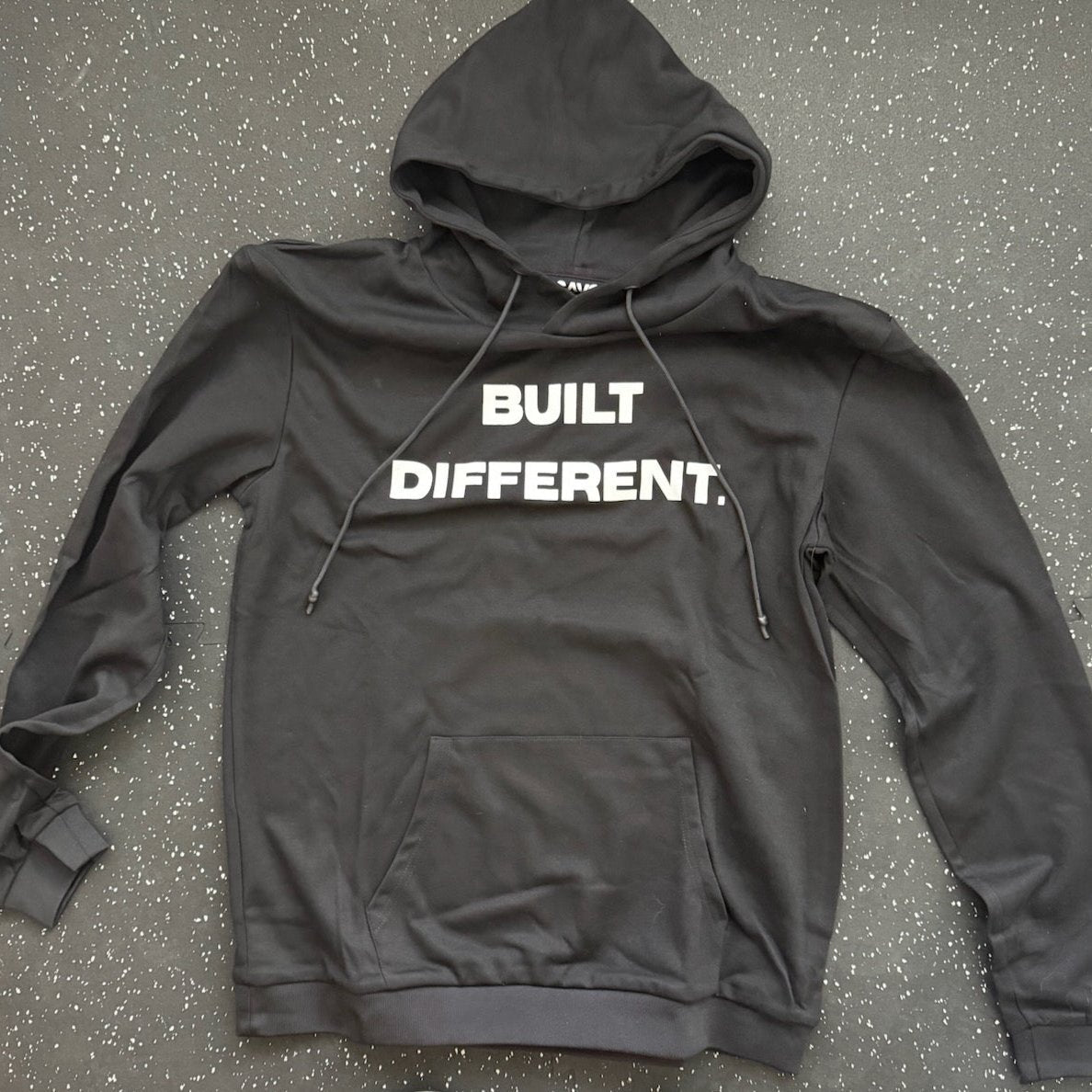BUILT DIFFERENT HOODIE. - BLACK - SAVG AthleticsBDHB01. Lifting Hoodie.