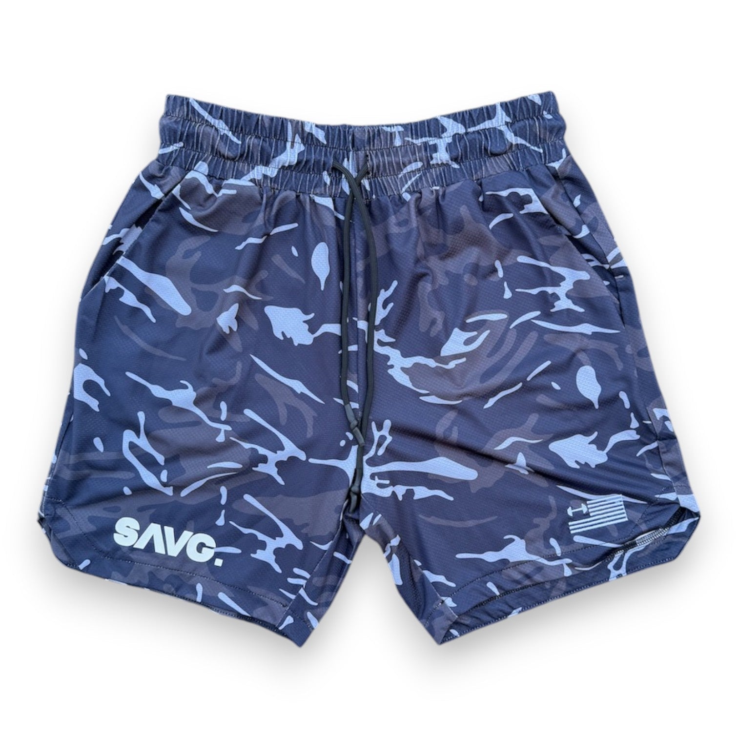 Muscle Fit shorts for men. Workout clothes for men. Premium quality lifting shorts. Black Camo