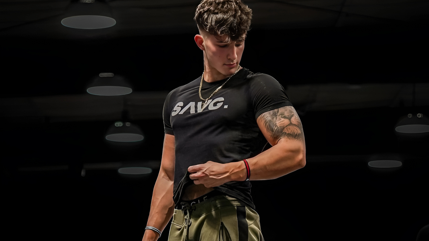 Muscle fit workout clothes for men. Lifting quality workout shirts and shorts.