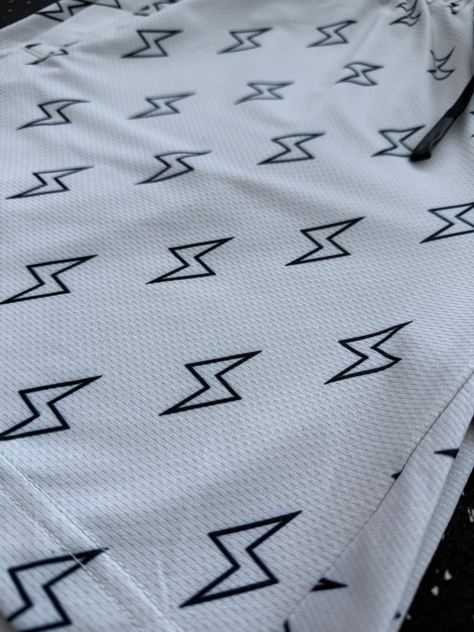 LIMITED EDITION - Crusher "Volts" - SAVG Athletics. Quality Mens Lifting Workout Shorts Close Up