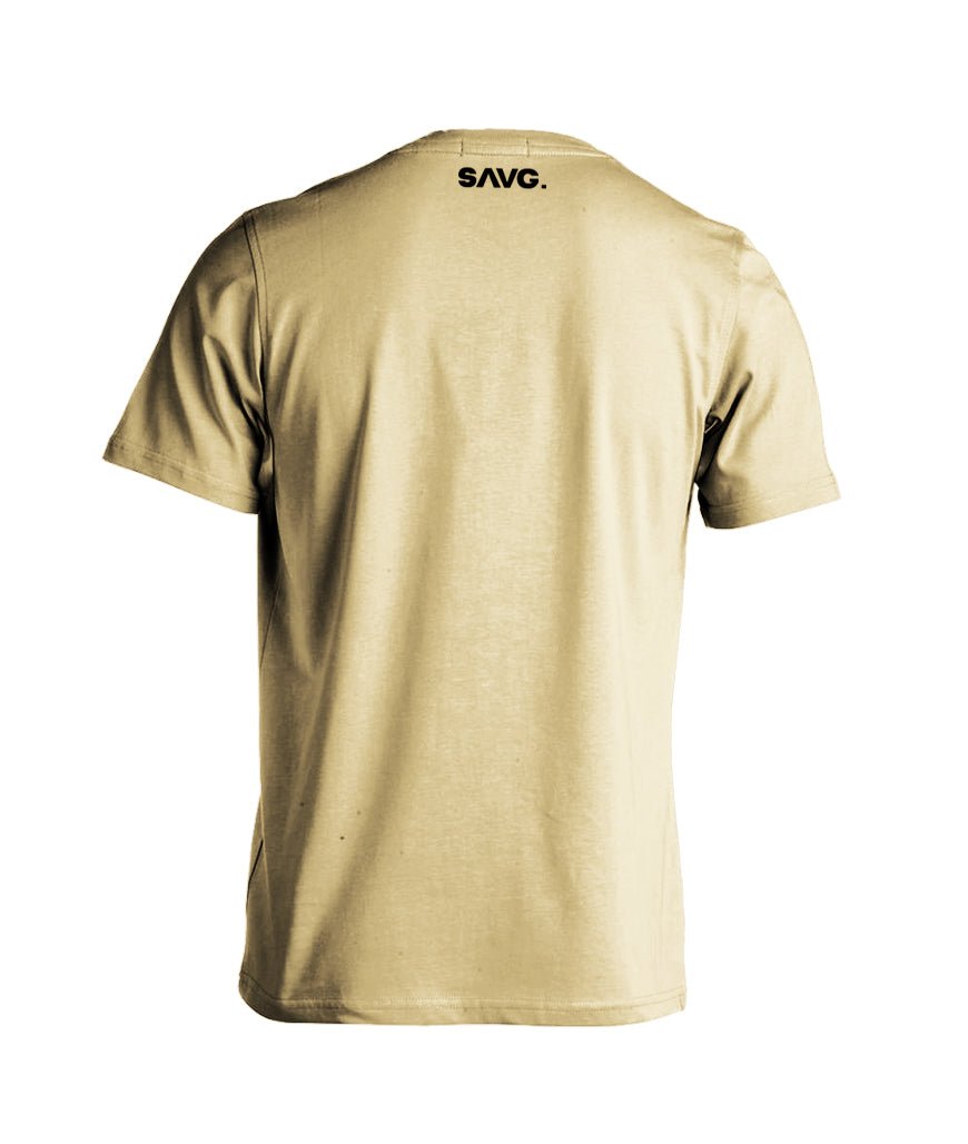 SAVG CLASSIC TEE. - SAND - SAVG AthleticsSAVGS01. muscle fit workout shirt for lifters.