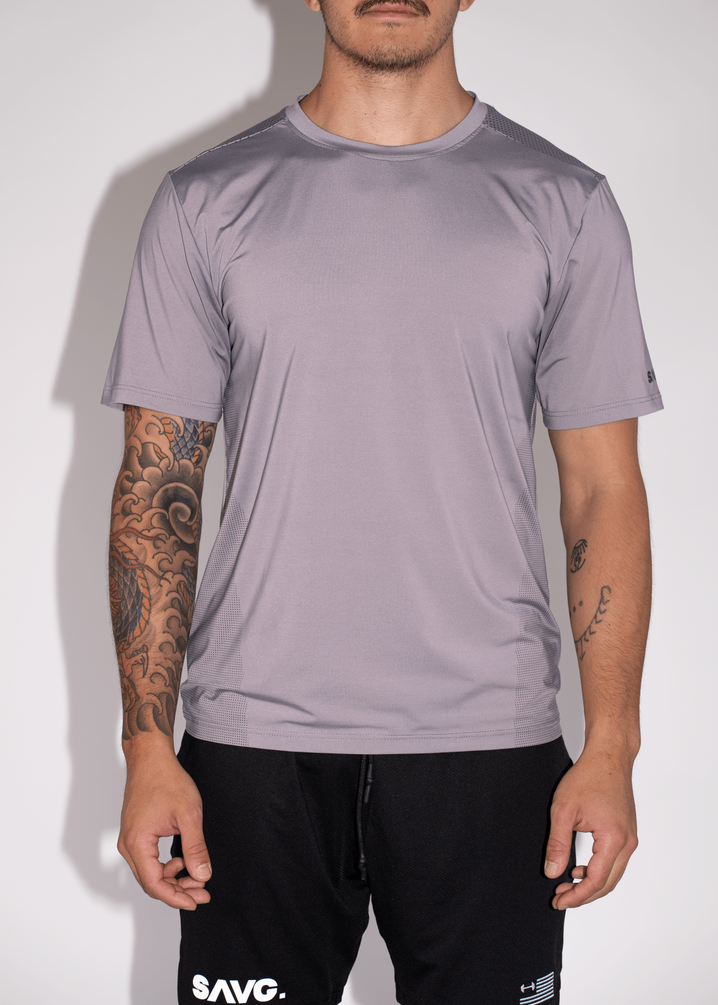 quality mens workout shirt with 4 way stretch. SAVG Composure T-Shirt - SAVG Athletics