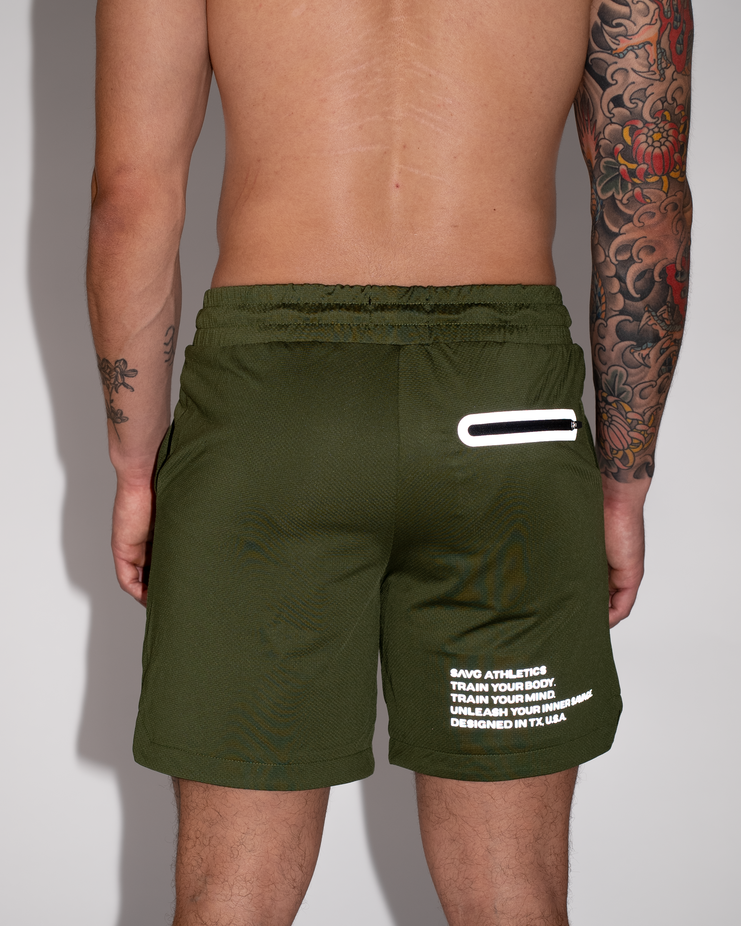 Army Green Crusher Shorts- Train Your Body, Train Your Mind, Unleash Your Inner SAVG