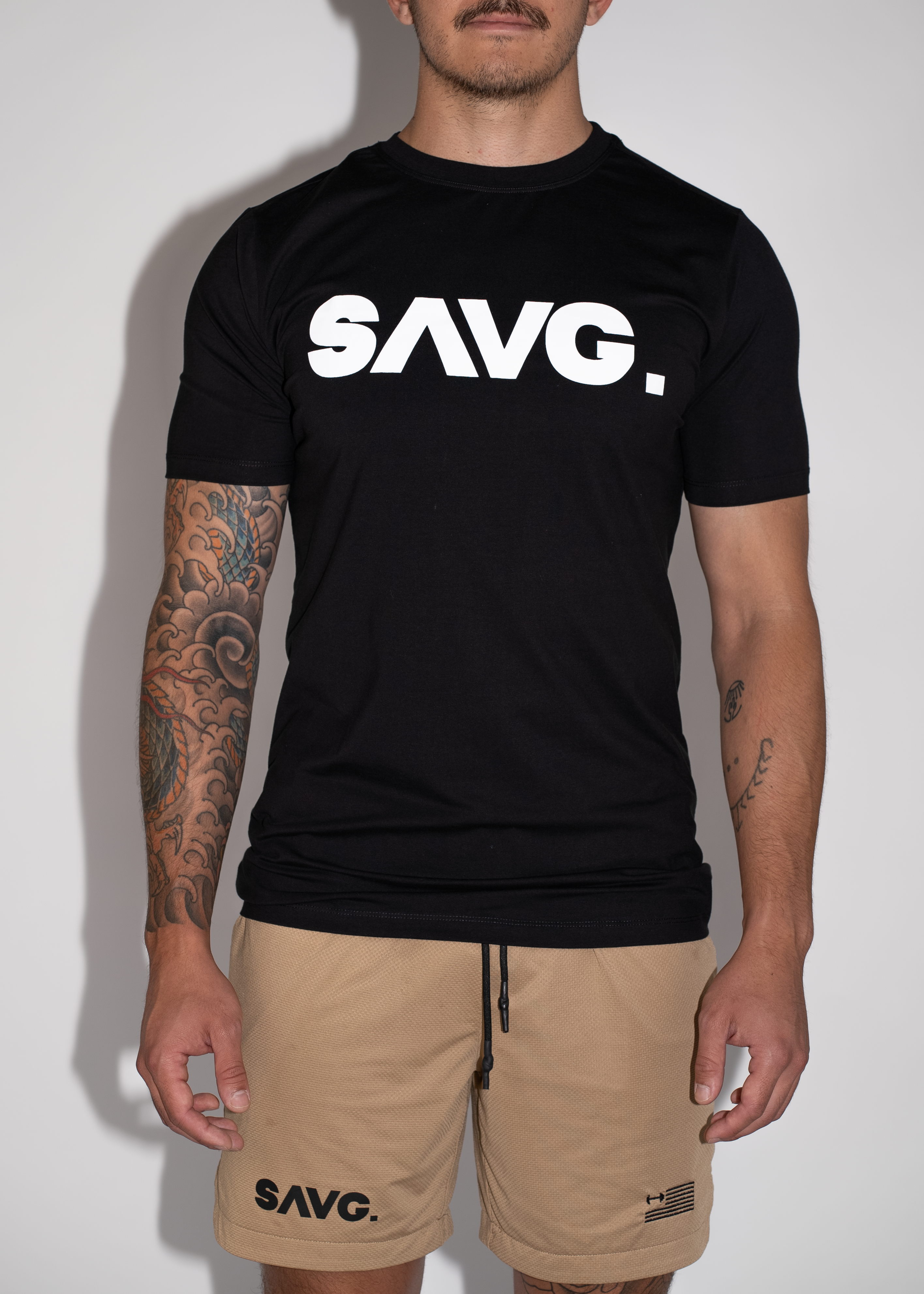 Black SAVG Classic Front with Sand Crusher Shorts