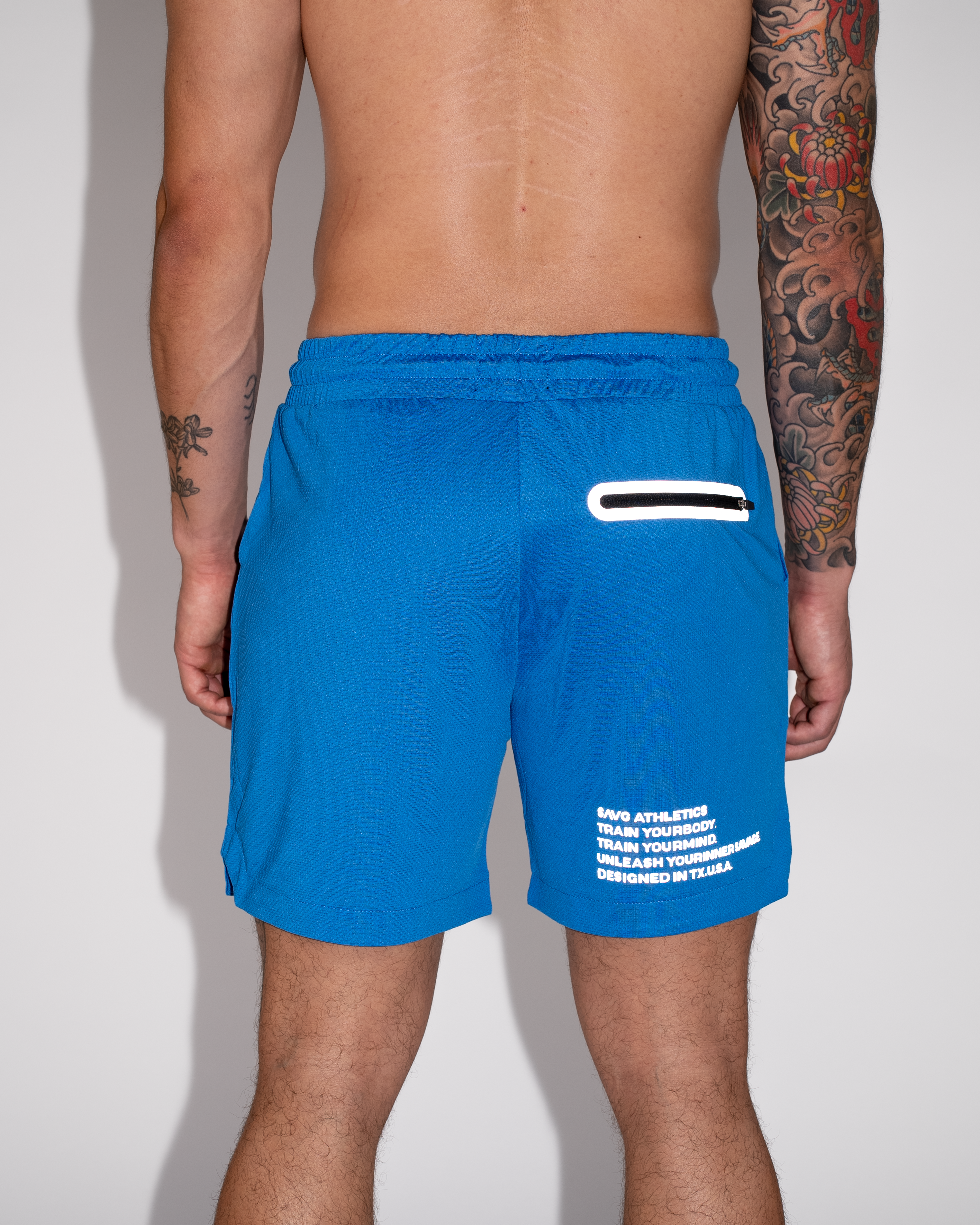 Blue Crusher Shorts- Train Your Body, Train Your Mind, Unleash Your Inner SAVG