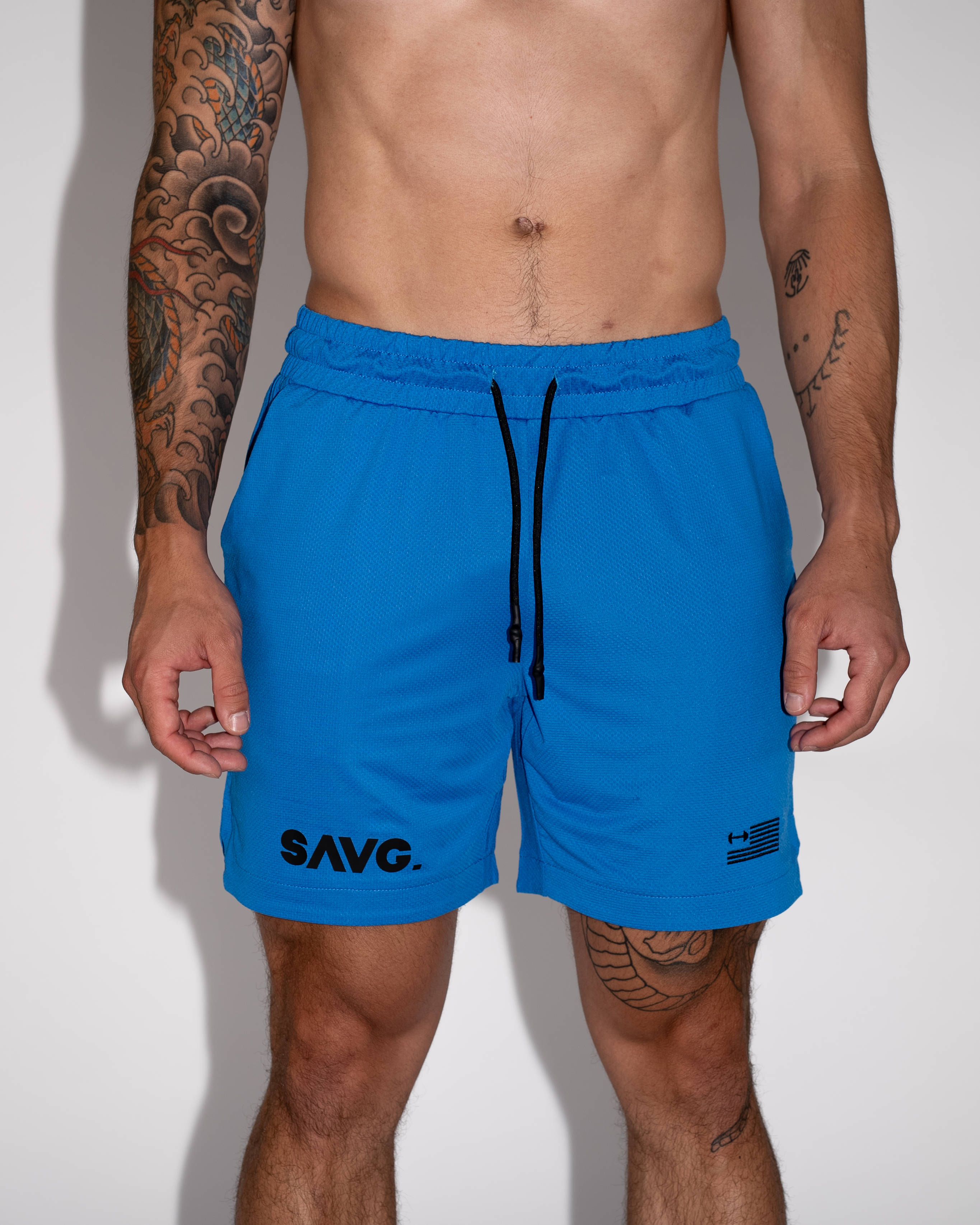 Blue Crusher Shorts- Train Your Body, Train Your Mind, Unleash Your Inner SAVG