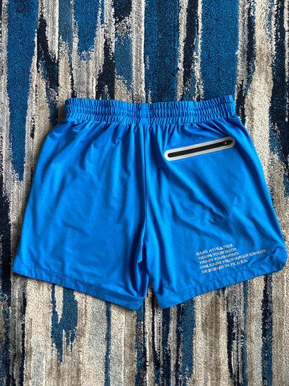 Blue Crusher Shorts Back Floor