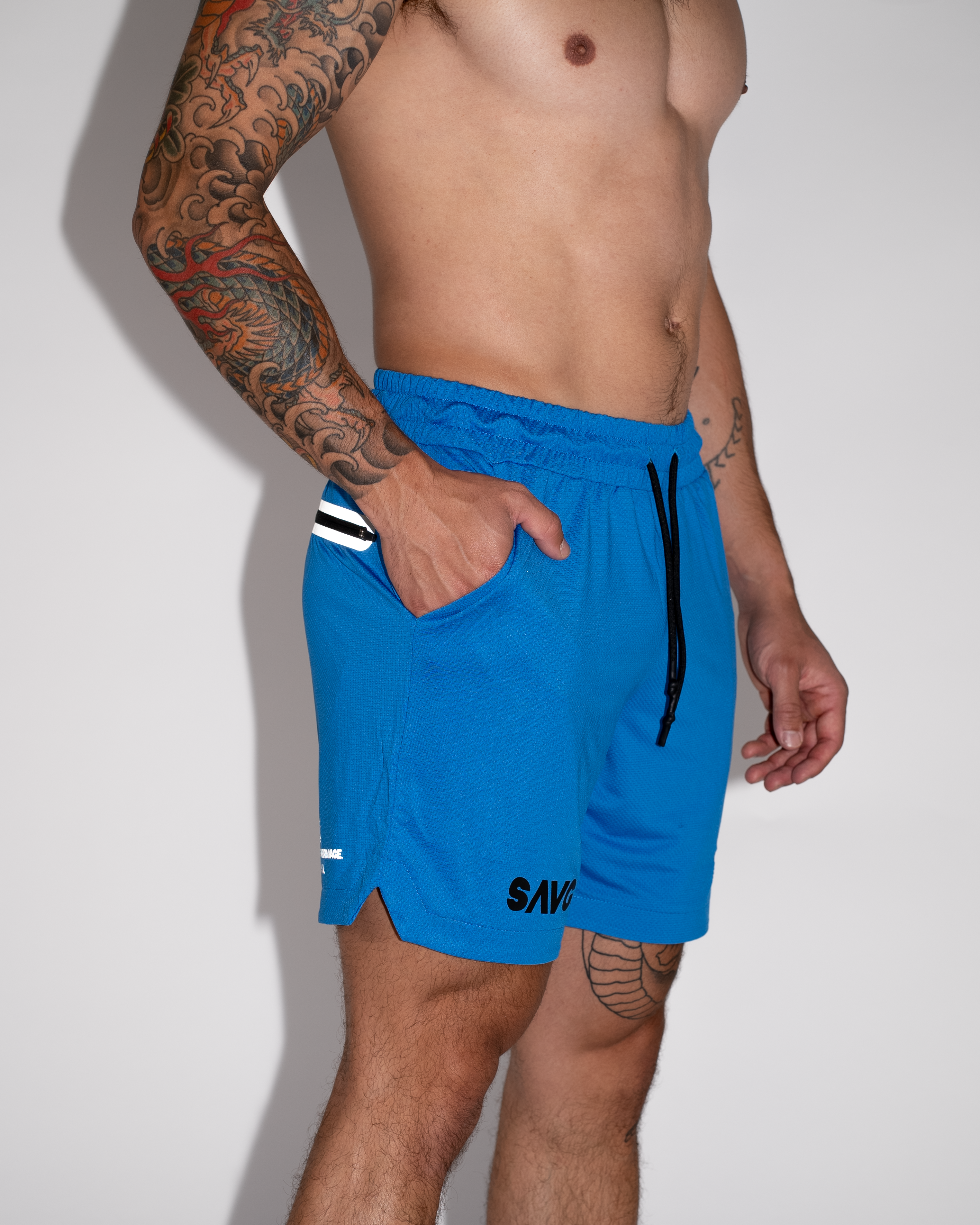 Blue Crusher Shorts- Train Your Body, Train Your Mind, Unleash Your Inner SAVG