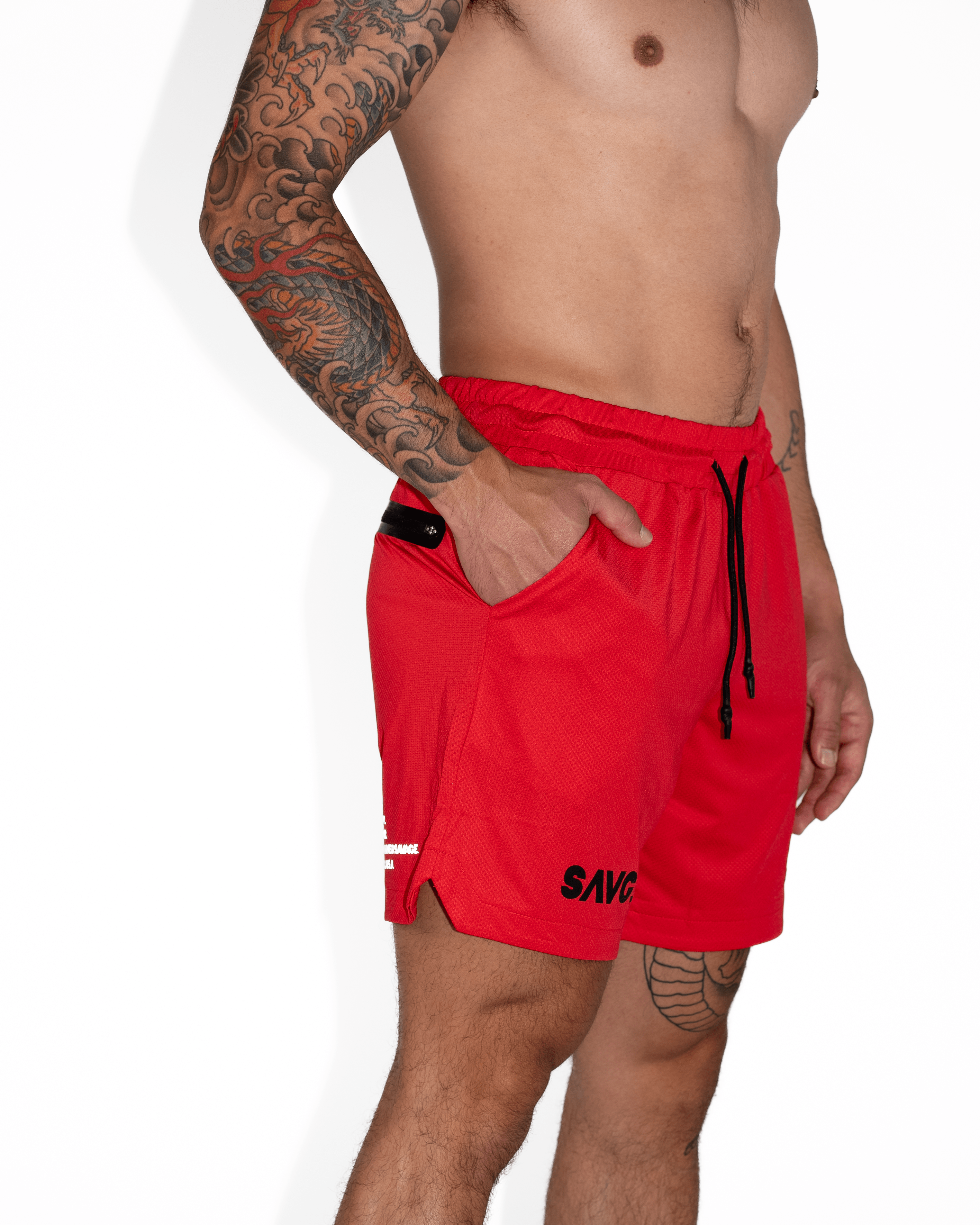 Red Crusher Shorts Side