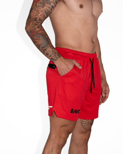 Red Crusher Shorts Side