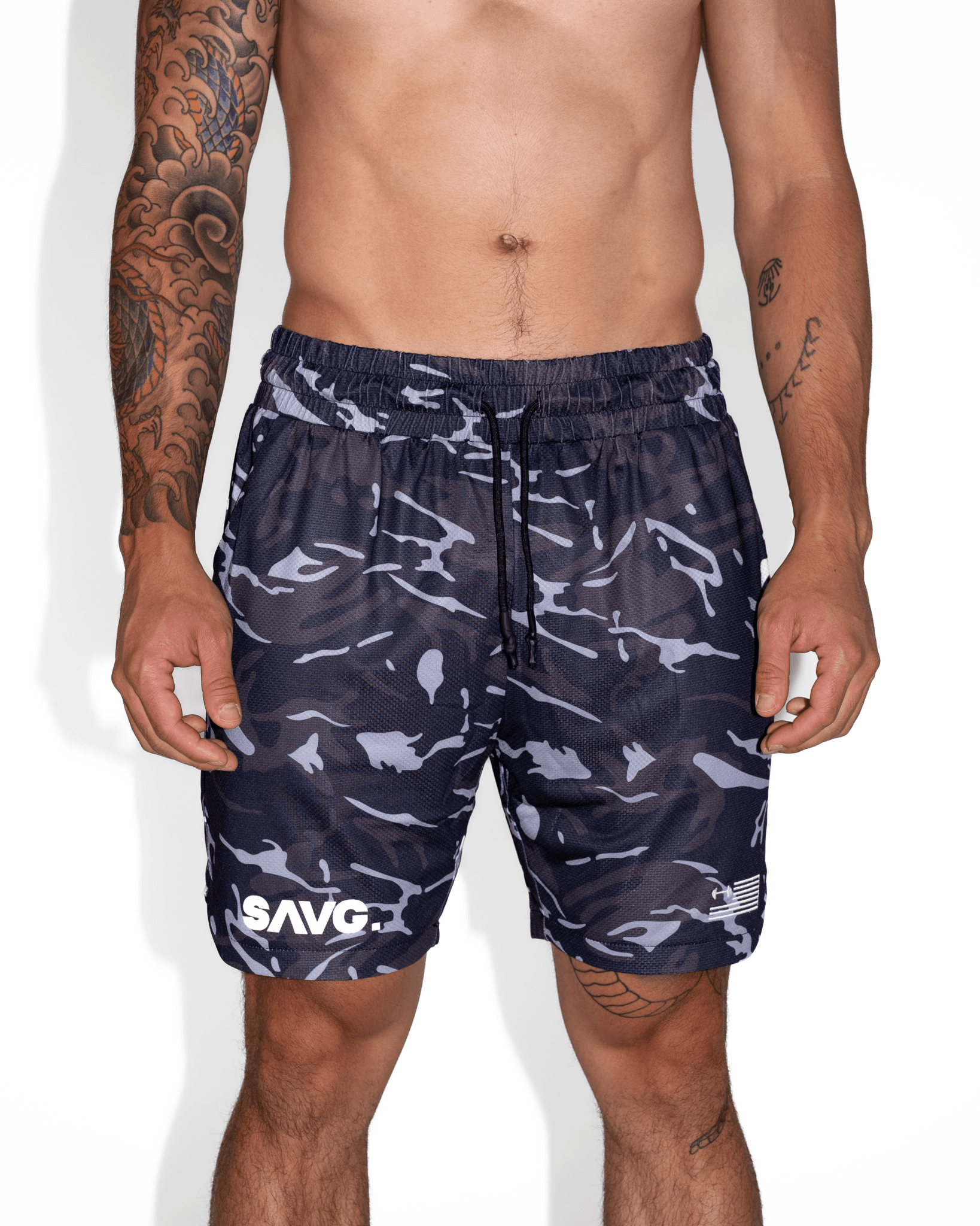 Crusher Shorts - Black Camo - SAVG AthleticsSTSBC01