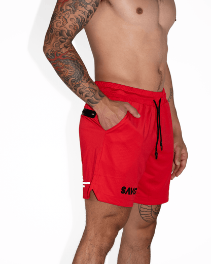 Crusher Shorts - Red - SAVG AthleticsSTSR01