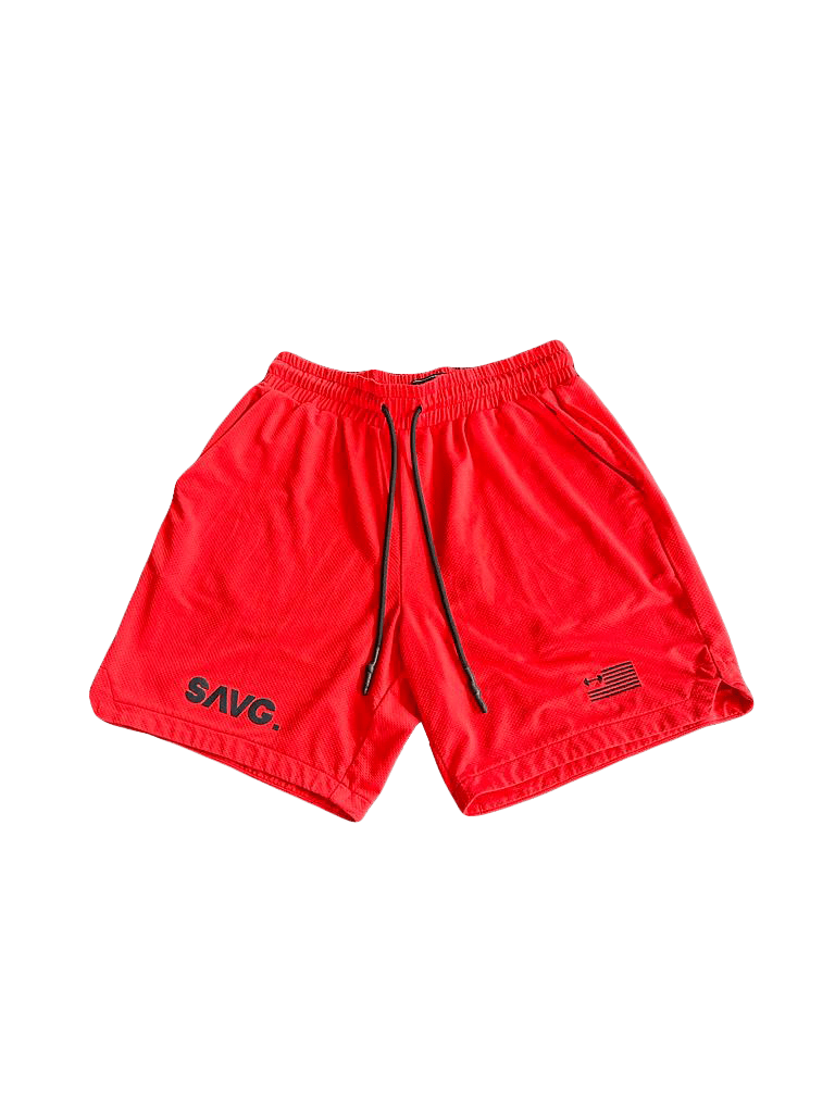 Crusher Shorts - Red - SAVG AthleticsSTSR01