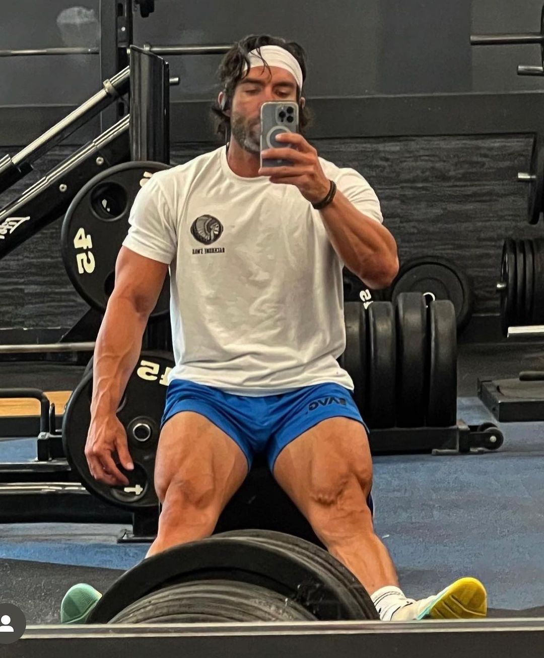 Built different shirt, muscular fit black shirt. Shorts are Crusher Sand 6.5 Inch inseam.