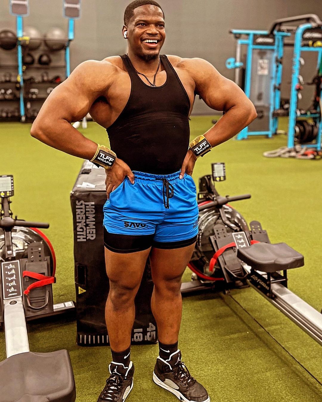 Basketball Gear. SAVG Green shirt and black shorts 6.5 inch inseam. Durable shorts and shirt for intense workout.