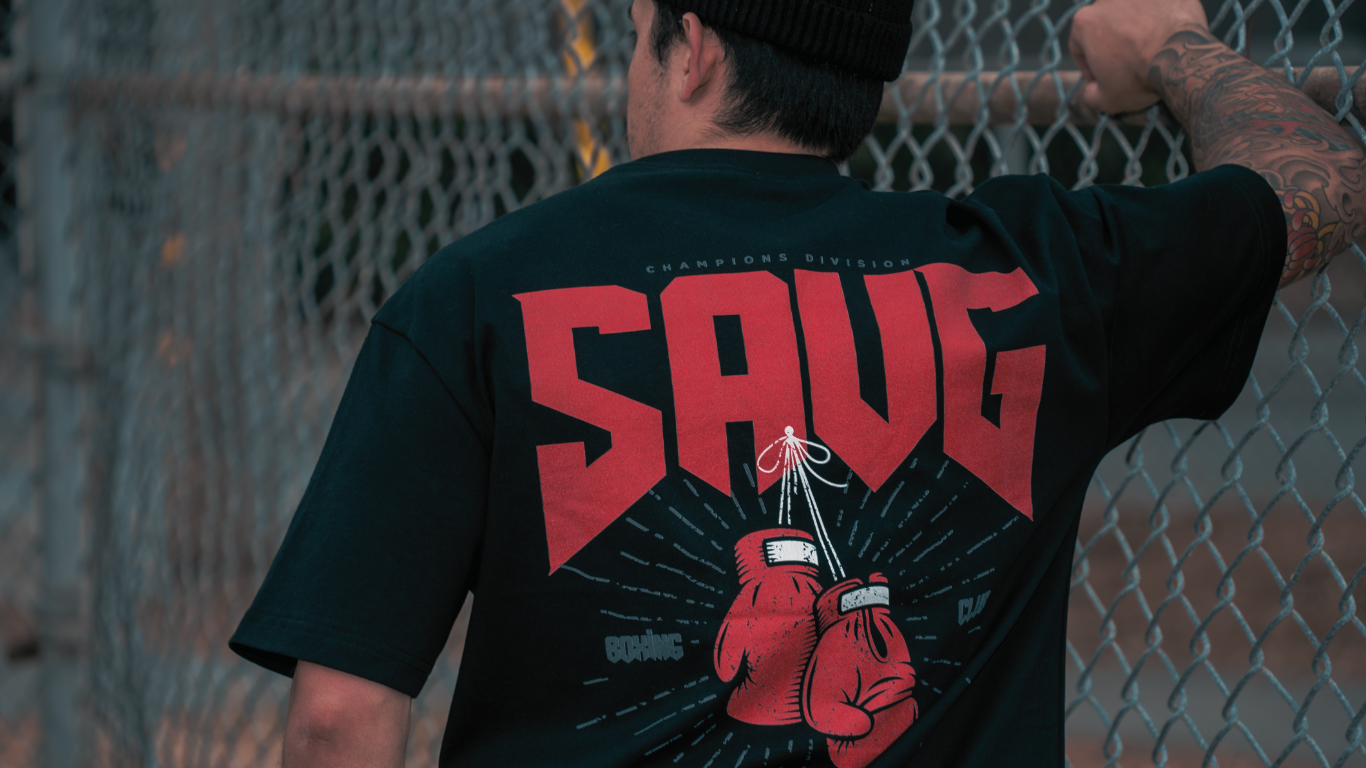 Oversized T-Shirt Boxing Club. Quality mens workout t-shirt and clothes. Sport t-shirts for men.