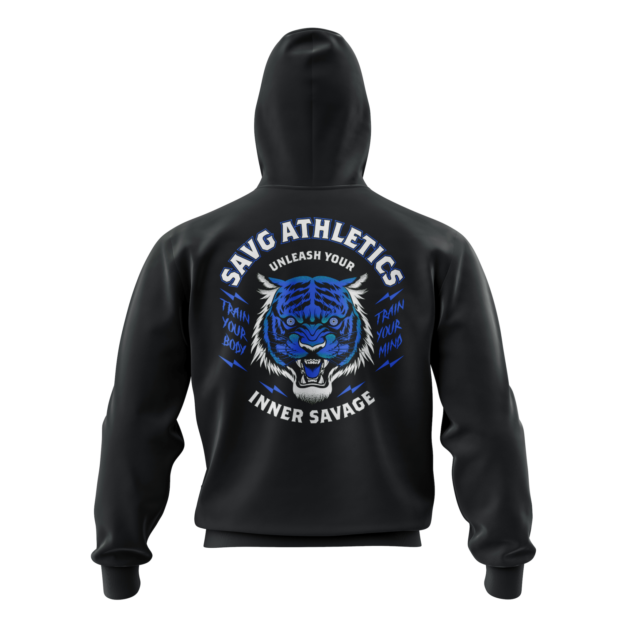 SAVG BODY & MIND TIGER HOODIE. - BLACK - SAVG AthleticsTHB01