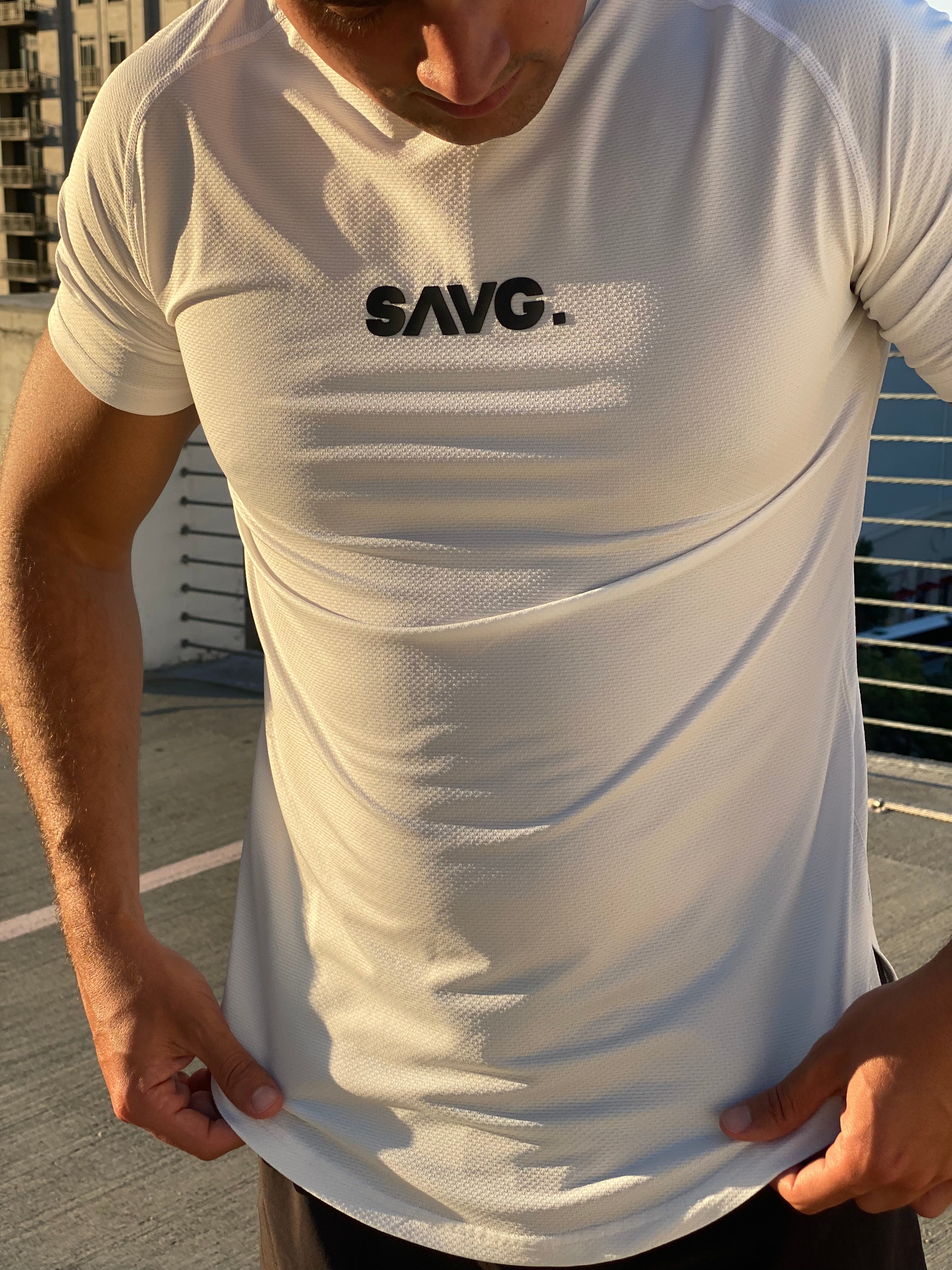 SAVG TECH TEE. - WHITE