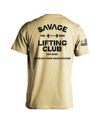 Load image into Gallery viewer, SAVAGE LIFTING CLUB TEE. - SAND
