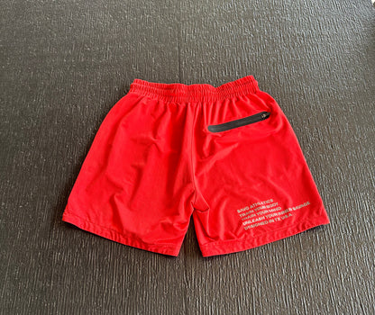 Red Crusher Shorts back. SAVG Athletics