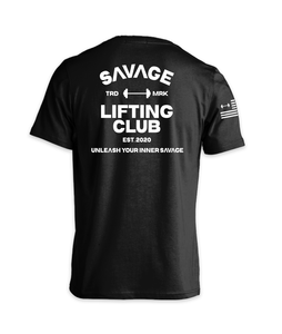 SAVAGE LIFTING CLUB TEE. - BLACK